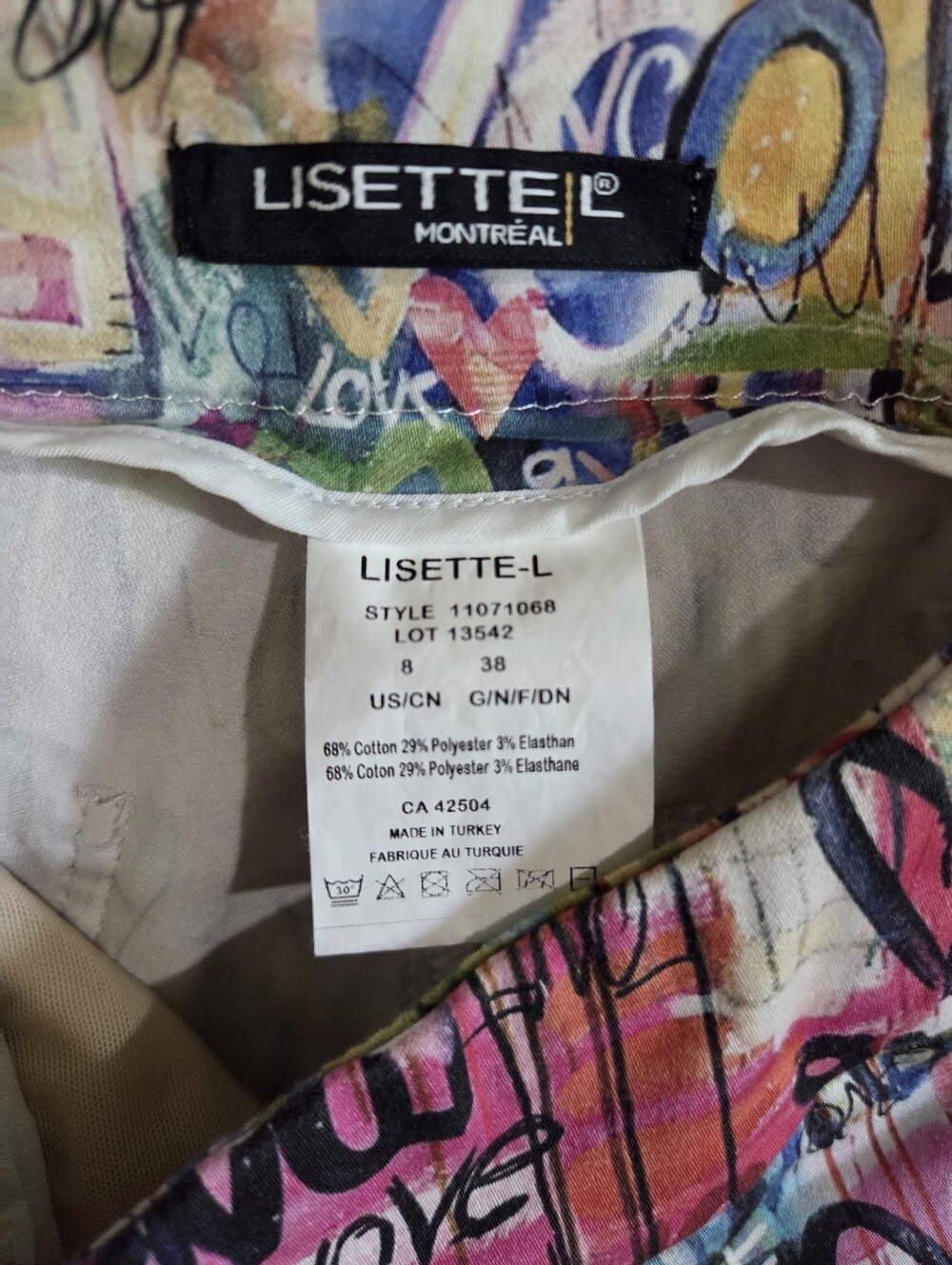 Lisette Wynwood Graffiti Flair Pant Size 8 - Picture 5 of 6